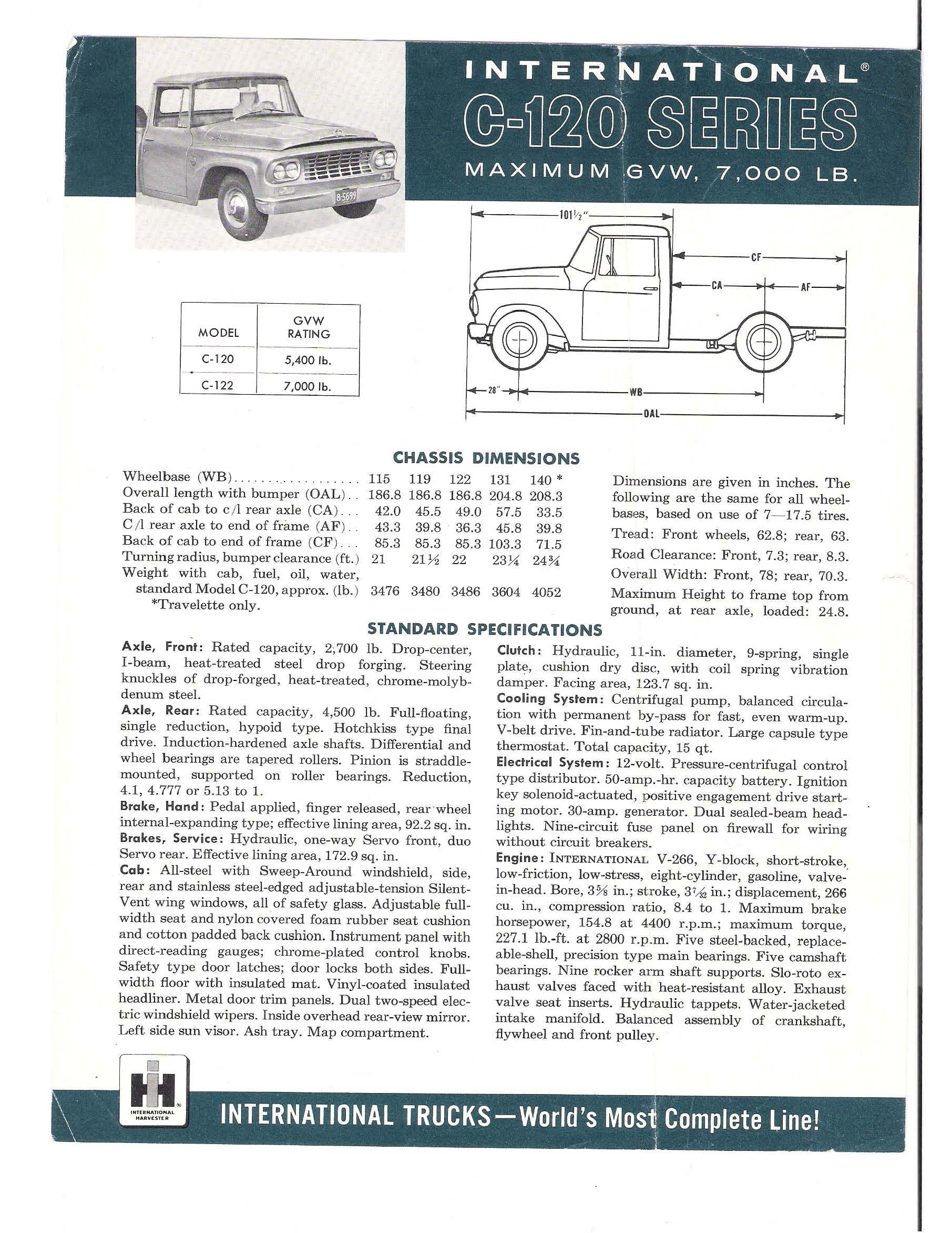 1961 International C-120 Series Folder Page 2